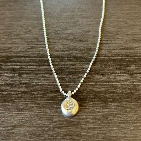 Thai Silver Om Charm on Sterling Silver Ball Chain Necklace NWT - Picture 8 of 8